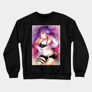 Tokoyami Towa Anime Watercolor Crewneck Sweatshirt